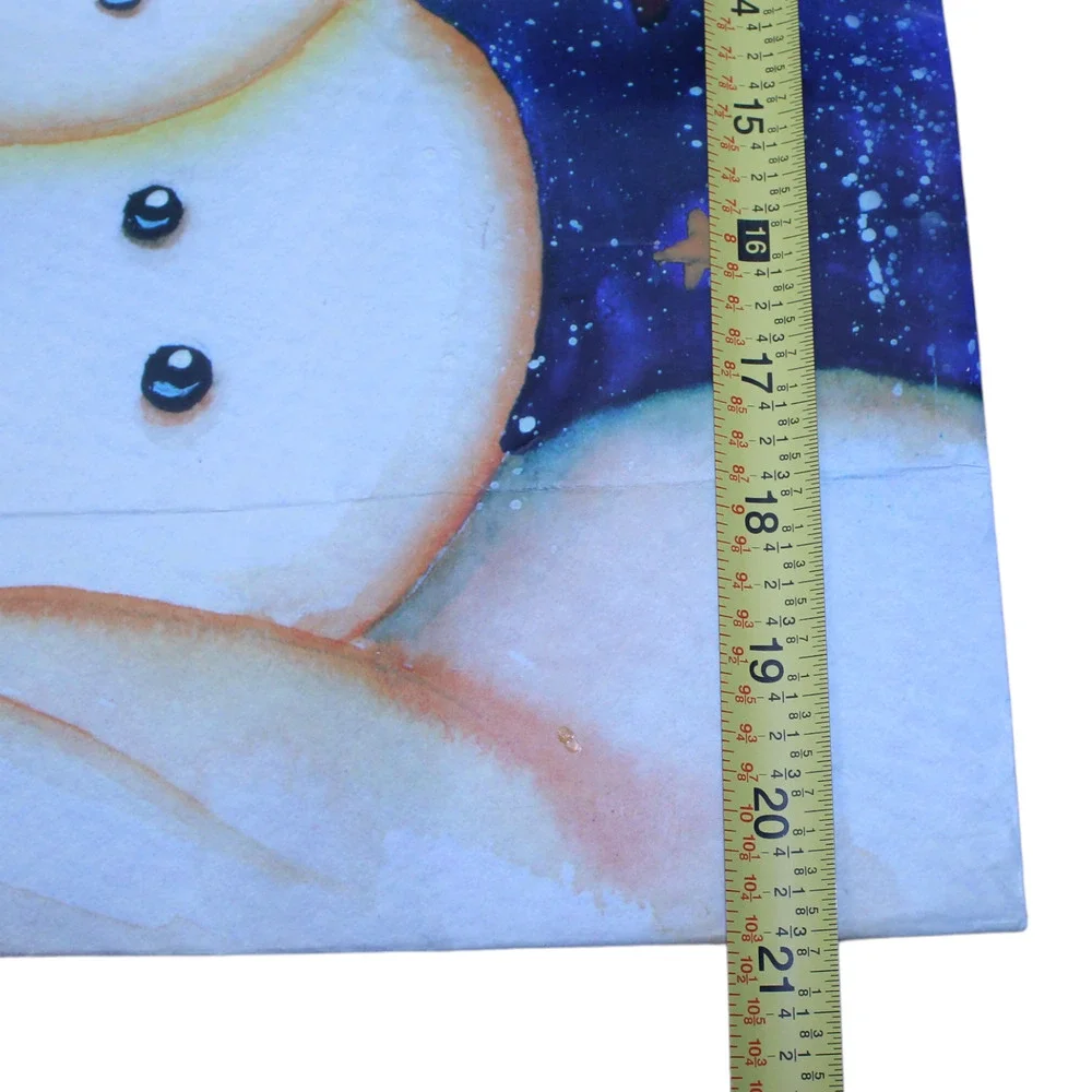 Voila Greenbrier International Large Snowman Christmas Stars Gift Bag 16x21x6